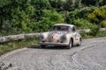 PESARO COLLE SAN BARTOLO , ITALY - MAY 17 - 2018 : PORSCHE 356 A 1500 GS CARRERA1956 on an old racing car in rally Mille Miglia 2