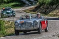 PESARO COLLE SAN BARTOLO , ITALY - MAY 17 - 2018 : S.I.A.T.A. DAINA GRAN SPORT1952 old racing car in rally Mille Miglia 2018 the