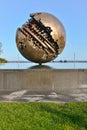 Pesaro and the Great Ball of A Pomodoro Royalty Free Stock Photo
