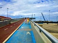 Pescara, Italy, summer 2018, the beach, in the canal and port of Pescara city, Abruzzo region