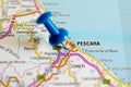 Pescara on map