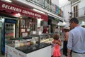 Peschici - 29/06/2021: famous italian ice cream shop in Peschici