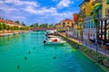 Peschiera del Garda colorful waterfront and Italian architecture Royalty Free Stock Photo