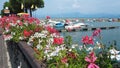 Peschiera del Garda, Italy. Views of the harbor of the village. Garda Lake. It`s one of the most famous Italian resort Royalty Free Stock Photo