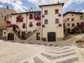 Pescocostanzo, the village of flower with typical architecture of the houses, Abruzzo, central Italy