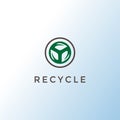 Circle Leaf Leaves Recycle Environment Logo Design Vector