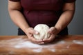 peshwari naan dough with kneading hands Royalty Free Stock Photo