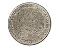 1 Peso coin (Estados Unidos Mexicanos Circulation). Bank of Mexico. Reverse, 1978 Royalty Free Stock Photo