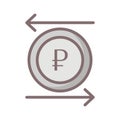 Peso fill inside vector icon which can easily modify or edit