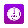 Peso icon digital purple