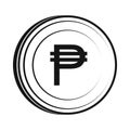 Peso icon, simple style