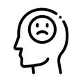 Pessimistic person icon vector outline illustration