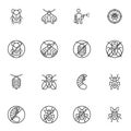 Pest animals vector icons set Royalty Free Stock Photo