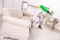 The pest control contractor working in the flat Royalty Free Stock Photo