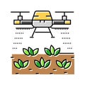 pest control drone color icon vector illustration