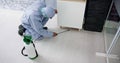 Pest Control Exterminator Man Spraying Termite Pesticide Royalty Free Stock Photo