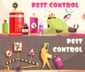 Pest Control Horizontal Banners Royalty Free Stock Photo