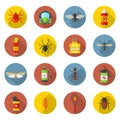Pest control icon set Royalty Free Stock Photo