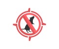 Pest control, insect, get rid of rats and insects logo design. Stop, warning, forbidden. No, prohibit signs, target, rat. Royalty Free Stock Photo