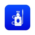 Pest control poison icon blue vector