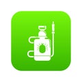 Pest control poison icon green vector