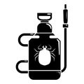 Pest control poison icon, simple black style