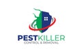 Pest Control, Removal and Disinfection Service Logo design