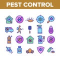 Pest Control Service Collection Icons Set Vector Royalty Free Stock Photo