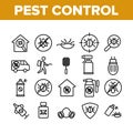 Pest Control Service Collection Icons Set Vector Royalty Free Stock Photo