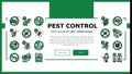 Pest Control Service Treatment Landing Header Vector