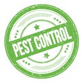 PEST CONTROL text on green round grungy stamp Royalty Free Stock Photo
