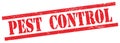 PEST  CONTROL text on red grungy rectangle stamp Royalty Free Stock Photo