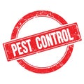 PEST  CONTROL text on red grungy round stamp Royalty Free Stock Photo