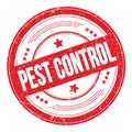 PEST CONTROL text on red round grungy stamp Royalty Free Stock Photo