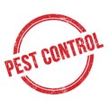 PEST CONTROL text written on red grungy round stamp Royalty Free Stock Photo