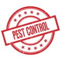 PEST CONTROL text written on red vintage round stamp Royalty Free Stock Photo