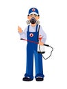 Pest control worker in protective workwear Royalty Free Stock Photo