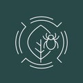 pest on a plant line vector icon Royalty Free Stock Photo
