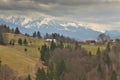 The Pestera village from Transylvania, landscape from Romania. Royalty Free Stock Photo