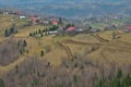 The Pestera village from Transylvania, landscape from Romania. Royalty Free Stock Photo