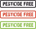 Pesticide-free stamp inscription