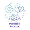 Pesticide paradox blue gradient concept icon Royalty Free Stock Photo