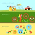 Pesticides Banners Set Royalty Free Stock Photo