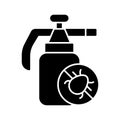 Pesticides black glyph icon