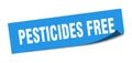 pesticides free sticker. pesticides free square isolated sign.