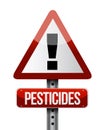 Pesticides warning sign illustration design