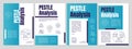 PESTLE analysis blue brochure template