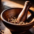 Pestle , device to pound and grind spices