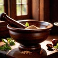 Pestle , device to pound and grind spices