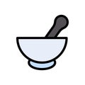 Pestle flat color icon